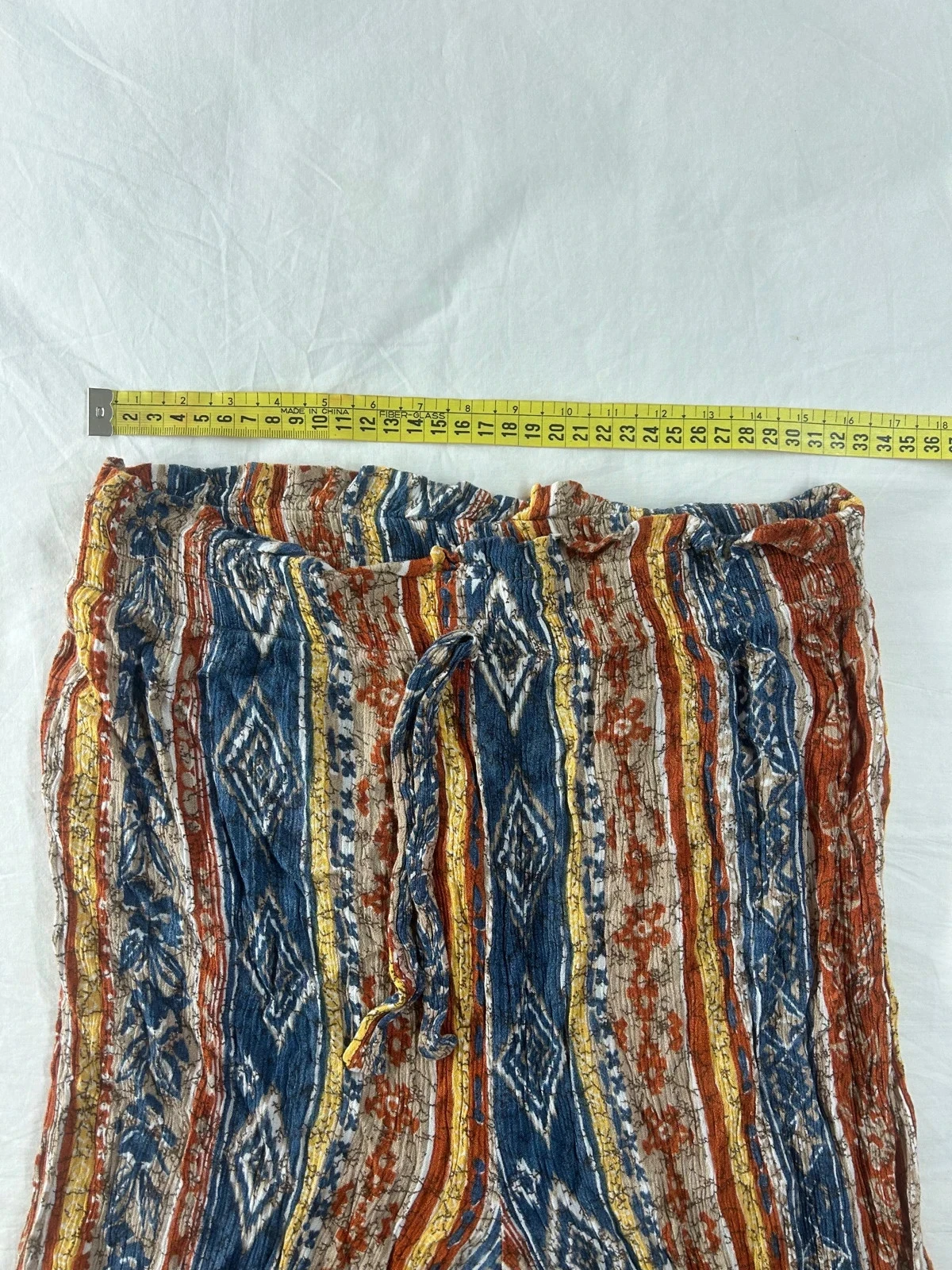 Multicolor street games lady line vintage striped pants 100% viscose size 38 – photo 6